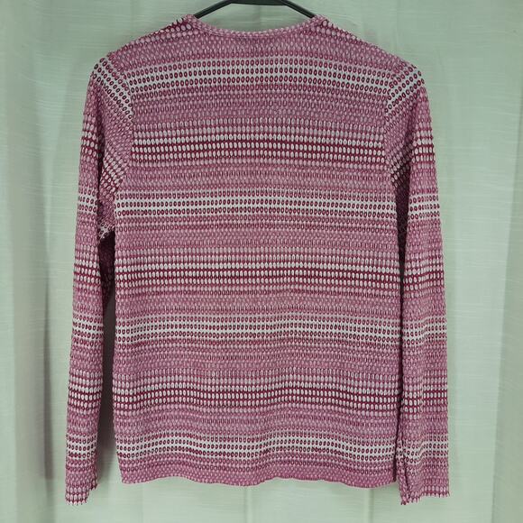 Pleat Pleat by Rafael Cardigan Style Long Sleeve Top Button-Down Sz Small Petite - Picture 8 of 9